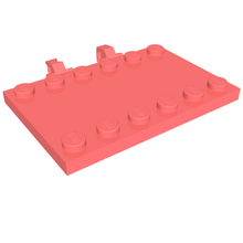 Part 65133 - Hinge Plate 4 x 6 Locking Dual 1 Finger on Side - De BrickPlaats