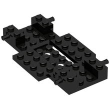 Part 65202 - Vehicle, Base 6 x 10 x 1 with 2 x 4 Recessed Center and 2 Holes - De BrickPlaats