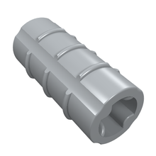 Part 6538b - Technic, Axle Connector 2L (Ridged with x Hole x Orientation) - De BrickPlaats
