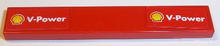 Part 6636pb148 - Tile 1 x 6 with White 'V-Power' and Shell Logo on Both Ends Pattern (Stickers) - Sets 8168 / 8185 - De BrickPlaats