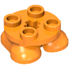 Part 66858 - Legs with Plate Round 2 x 2 and Axle Hole - 2 Feet - De BrickPlaats