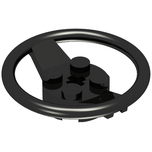 Part 67811 - Vehicle, Steering Wheel with 2 x 2 Center and Axle Hole - De BrickPlaats