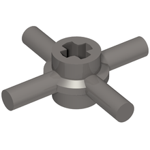 Part 68888 - Technic, Axle Connector Hub with 4 Bars and Through Axle Hole - De BrickPlaats