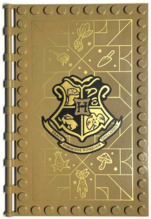 Part 69934pb004 - Tile, Modified 10 x 16 with Studs on Edges and Bar Handles with Hogwarts Herbology Class Pattern - De BrickPlaats