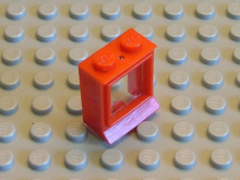 Part 7026ac01 - Window 1 x 2 x 2 with Extended Lip and Solid Studs, with Fixed Glass - De BrickPlaats