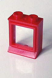 Part 7026bc01 - Window 1 x 2 x 2 with Extended Lip, with Glass, Hole in Top - De BrickPlaats