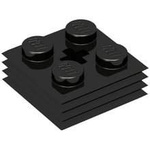 Part 71752 - Brick, Modified 2 x 2 x 2/3 Ribbed with Axle Hole - De BrickPlaats