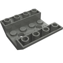 Part 72454 - Slope, Inverted 45 4 x 4 Double with 2 Holes - De BrickPlaats