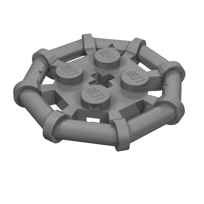 Part 75937 - Plate, Modified 2 x 2 with Bar Frame Octagonal, Reinforced, Completely Round Studs - De BrickPlaats