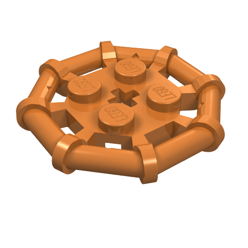 Part 75937 - Plate, Modified 2 x 2 with Bar Frame Octagonal, Reinforced, Completely Round Studs - De BrickPlaats