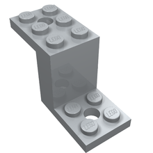 Part 76766 - Bracket 5 x 2 x 2 1/3 with 2 Holes and Bottom Stud Holder - De BrickPlaats
