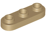 Part 77850 - Plate, Round 1 x 3 with Open Studs - De BrickPlaats