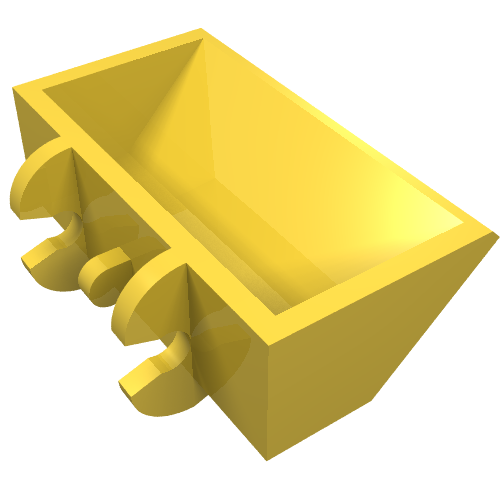 Part 784 - Vehicle, Digger Bucket Smooth 2 x 4 x 1 - De BrickPlaats