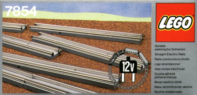 Set 7854 - 8 Straight Electric Rails Gray 12v