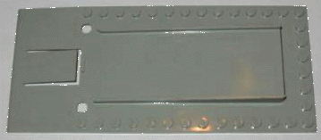 Part 820a - Garage Floor Plate 8 x 18 with Octagon Holes for Automatic Doors - De BrickPlaats
