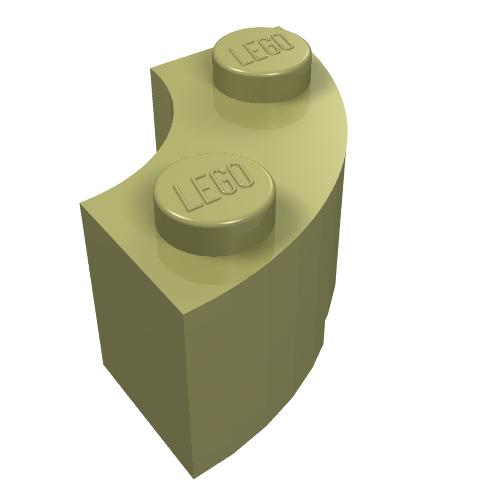 Part 85080 - Brick, Round Corner 2 x 2 Macaroni with Stud Notch and Reinforced Underside - De BrickPlaats