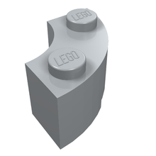 Part 85080 - Brick, Round Corner 2 x 2 Macaroni with Stud Notch and Reinforced Underside - De BrickPlaats