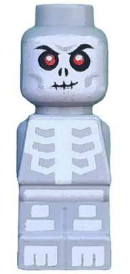 Minifig 85863pb053 - Microfigure Ninjago Skeleton Light Bluish Gray (4615582) - De BrickPlaats