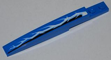 Part 85970pb004L - Slope, Curved 10 x 1 with Lightning Pattern Model Left Side (Sticker) - Set 9442 - De BrickPlaats