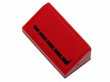 Part 85984pb047L - Slope 30 1 x 2 x 2/3 with Black Broken Stripe Pattern Model Left (Sticker) - Set 30191 - De BrickPlaats
