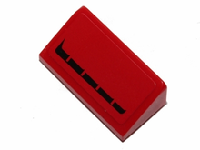 Part 85984pb047R - Slope 30 1 x 2 x 2/3 with Black Broken Stripe Pattern Model Right (Sticker) - Set 30191 - De BrickPlaats