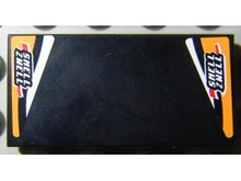 Part 87079pb0049 - Tile 2 x 4 with 'SMELL ZWELL' Pattern on Left and Right Side (Stickers) - Set 8304 - De BrickPlaats