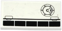 Part 87079pb0287R - Tile 2 x 4 with Airplane Flaps and Filler Cap Pattern Model Right Side (Sticker) - Set 60078 - De BrickPlaats