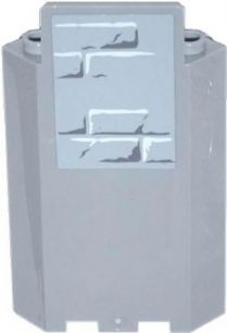 Part 87421pb015 - Panel 3 x 3 x 6 Corner Wall without Bottom Indentations with Top Bricks Pattern (Sticker) - Set 70404 - De BrickPlaats