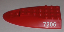 Part 87615pb01 - Aircraft Fuselage Aft Section Curved Top 6 x 10 with '7206' Pattern on Both Sides (Stickers) - Set 7206 - De BrickPlaats