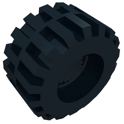 Part 87697 - Tire 21mm D. x 12mm - Offset Tread Small Wide, Band Around Center of Tread - De BrickPlaats