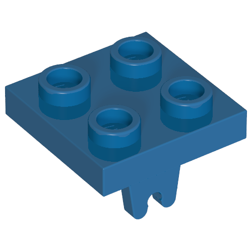Part 8 - Plate, Modified 2 x 2 with Wheel Holder Bottom - De BrickPlaats