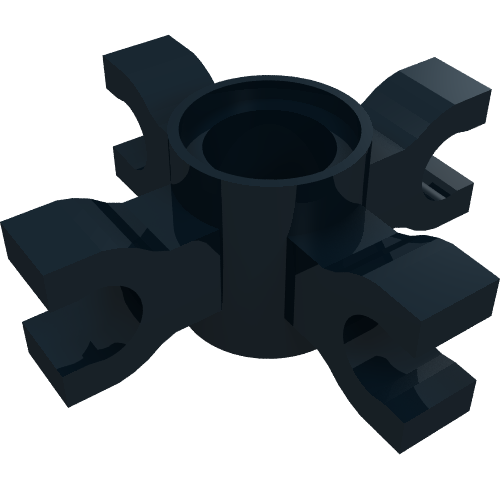 Part 90202 - Technic, Pin Connector Round with 4 Clips (Horizontal Grip) - De BrickPlaats