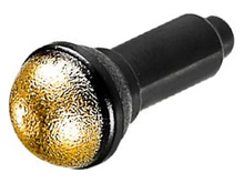 Part 90370pb03 - Minifigure, Utensil Microphone with Gold Top Half Screen Pattern - De BrickPlaats