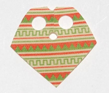 Part 90542pb01 - Minifigure Poncho Half Cloth with Green and Terra Cotta Pattern - De BrickPlaats