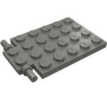 Part 92099 - Plate, Modified 4 x 6 with Trap Door Hinge (Long Pins) - De BrickPlaats