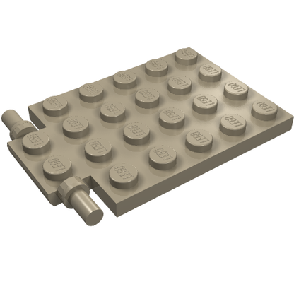 Part 92099 - Plate, Modified 4 x 6 with Trap Door Hinge (Long Pins) - De BrickPlaats