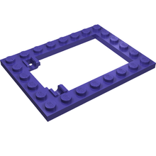 Part 92107 - Plate, Modified 6 x 8 Trap Door Frame Horizontal (Long Pin Holders) - De BrickPlaats