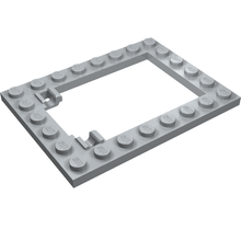 Part 92107 - Plate, Modified 6 x 8 Trap Door Frame Horizontal (Long Pin Holders) - De BrickPlaats