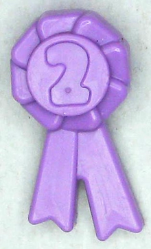Part 92355f - Friends Accessories Award Ribbon with Number 2 - De BrickPlaats