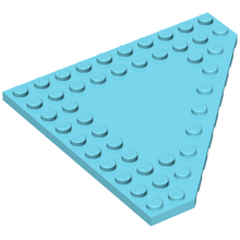 Part 92584 - Wedge, Plate 10 x 10 Cut Corner with no Studs in Center - De BrickPlaats