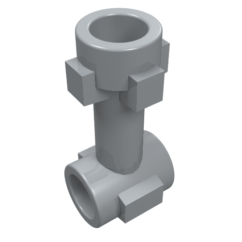 Part 92690 - Bar 1L with Top Stud and 2 Side Studs (Connector Perpendicular) - De BrickPlaats
