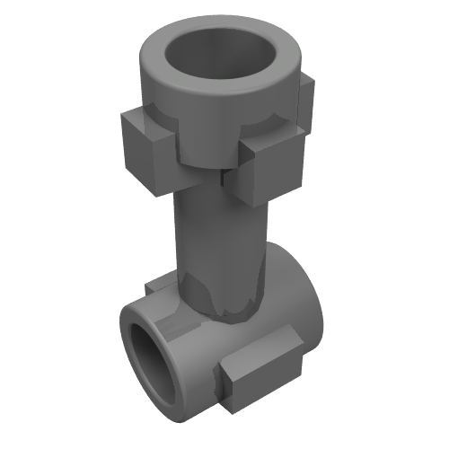 Part 92690 - Bar 1L with Top Stud and 2 Side Studs (Connector Perpendicular) - De BrickPlaats