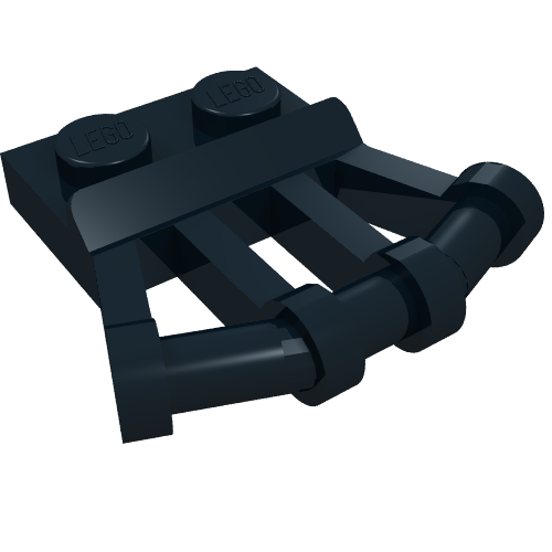 Part 92692 - Plate, Modified 1 x 2 with Angled Bar Handles on Side - De BrickPlaats