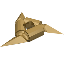 Part 93058 - Minifigure, Weapon Throwing Star (Shuriken) with Smooth Grips - De BrickPlaats