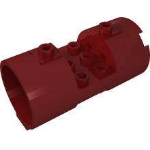 Part 93168 - Cylinder 3 x 6 x 2 2/3 Horizontal - Square Connections Between Interior Studs - De BrickPlaats