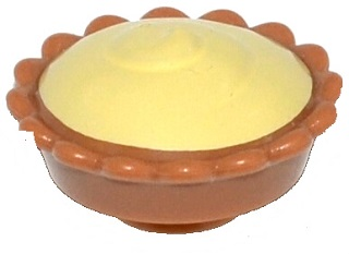 Part 93568pb02 - Pie with Bright Light Yellow Cream Filling Pattern - De BrickPlaats