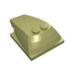 Part 93591 - Wedge 6 x 4 x 1 1/3 with 4 x 4 Base - De BrickPlaats