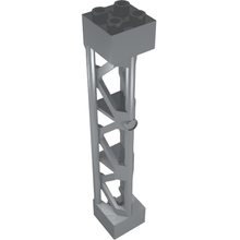 Part 95347 - Support 2 x 2 x 10 Girder Triangular Vertical - Type 4 - 3 Posts, 3 Sections - De BrickPlaats
