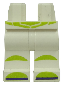 Part 970c00pb0052 - Hips and Legs with Lime Boots and Belt Pattern (Buzz Lightyear) - De BrickPlaats