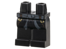 Part 970c00pb0137 - Hips and Legs with Dark Bluish Gray Sash, Dark Brown Straps with Gold Buckles Pattern - De BrickPlaats